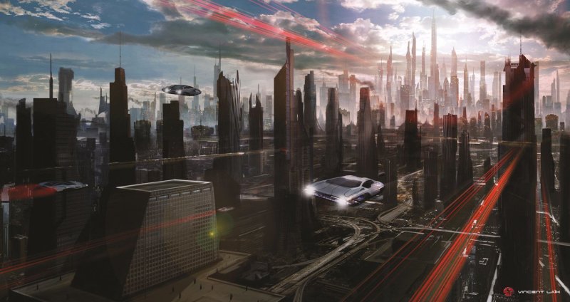 Sci fi city concept art