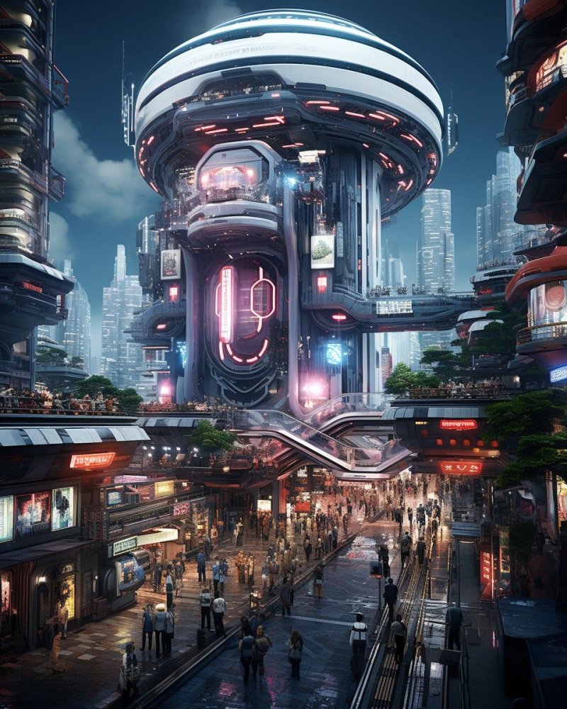 A futuristic city