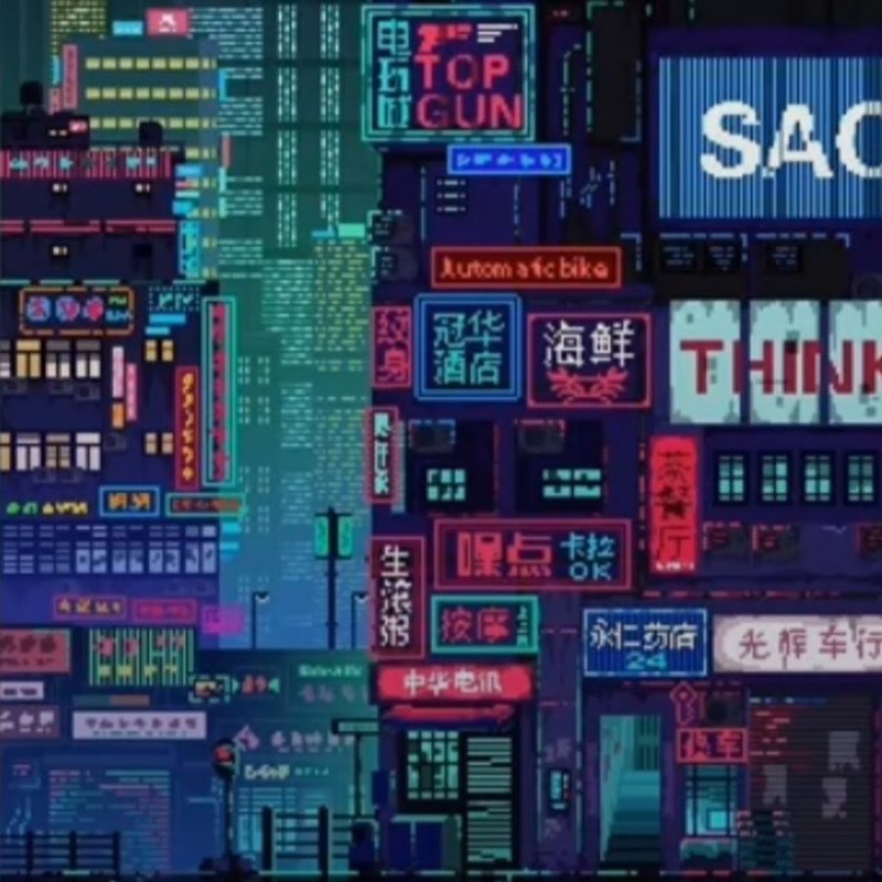 Cyberpunk pixel art