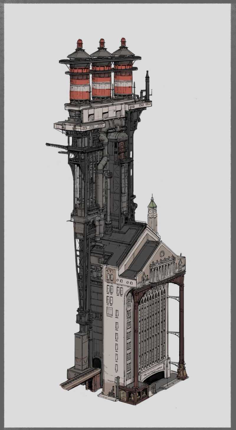 Steampunk building