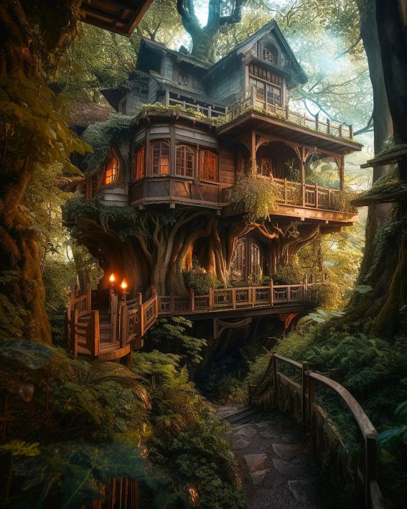 Large fantasy tree house