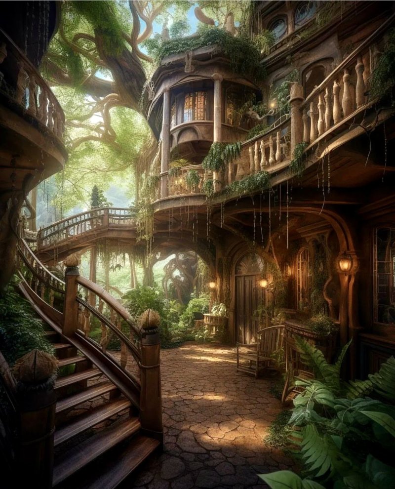 Large fantasy tree house