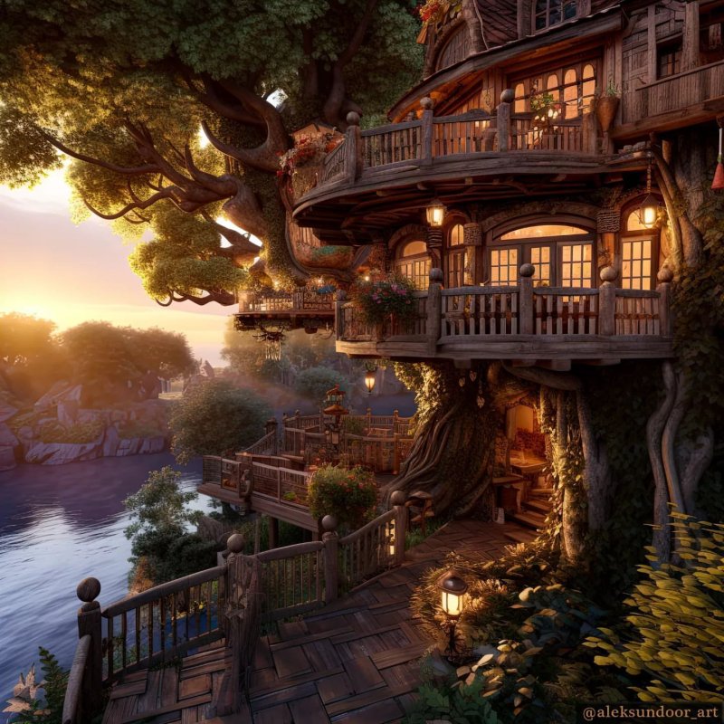 Large fantasy tree house