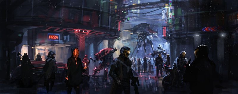 Cyberpunk sci fi церковь