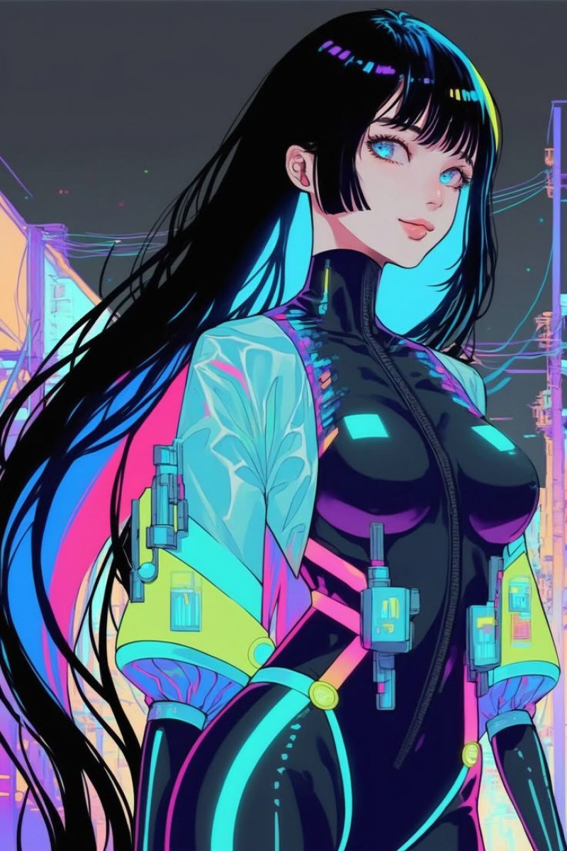 Cyberpunk girl art