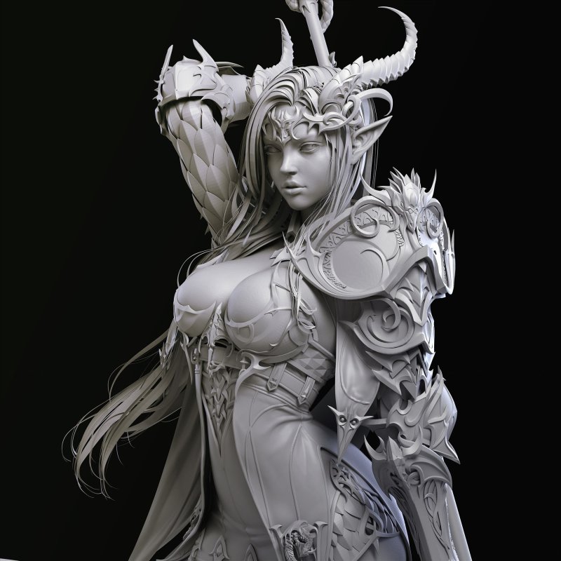 Статуи zbrush ангела