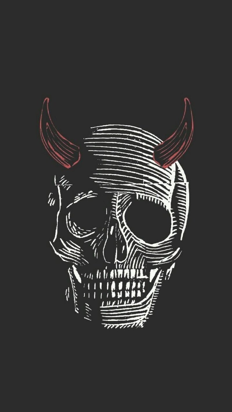 Skull with horns