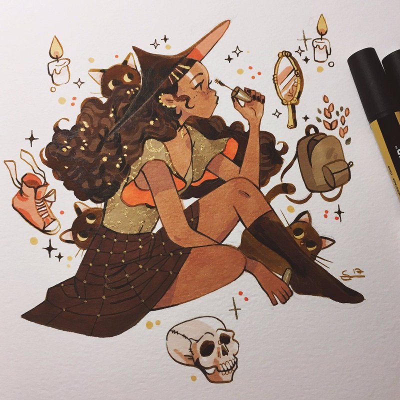 Vickisigh art ведьмочка