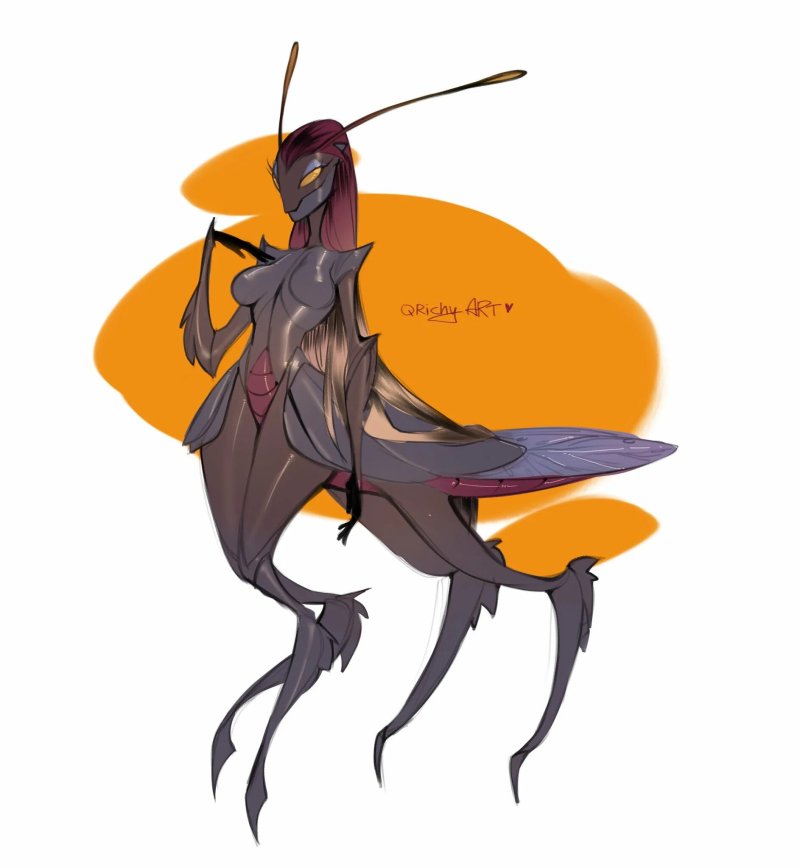 Богомол monster girl insectoid