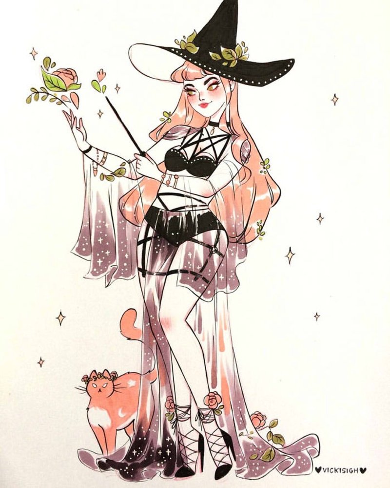 Vickisigh art ведьмочка