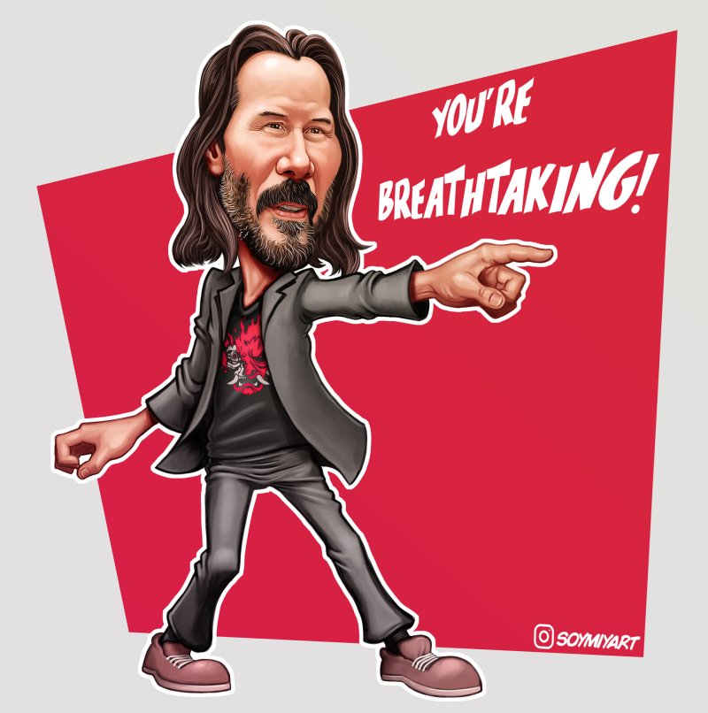 Keanu reeves caricature