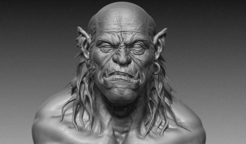 Модель орка zbrush