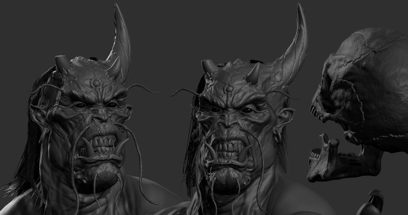 Модель орка zbrush