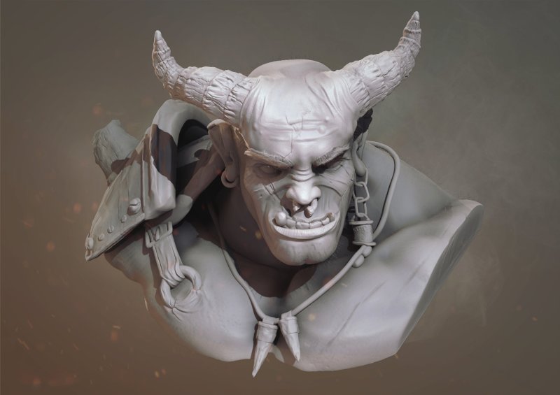 Модель орка zbrush