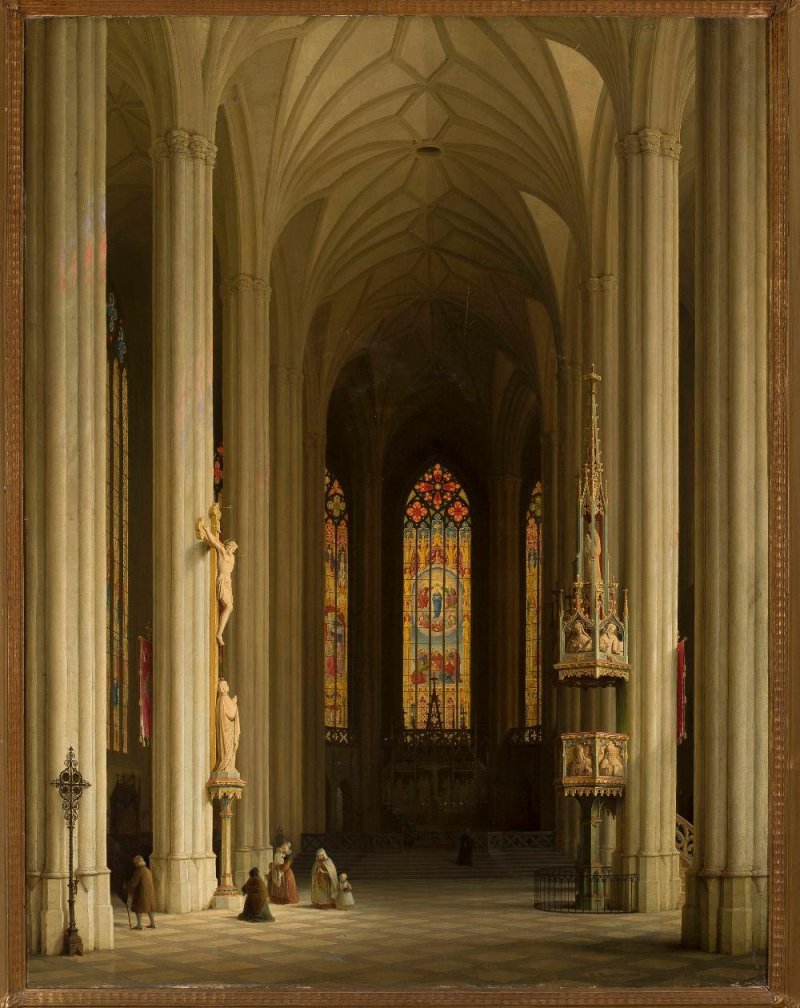 Interior of a gothic church