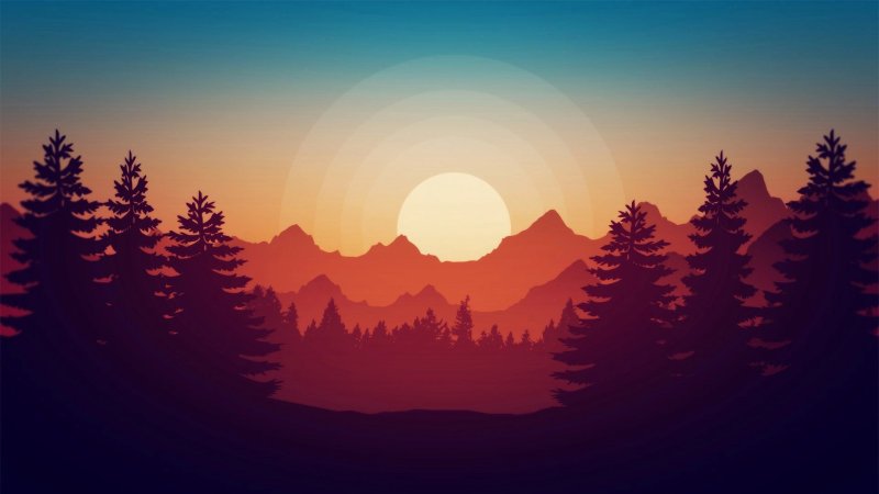 Firewatch лес река горы