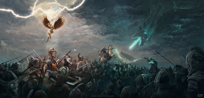 Fantasy battle art