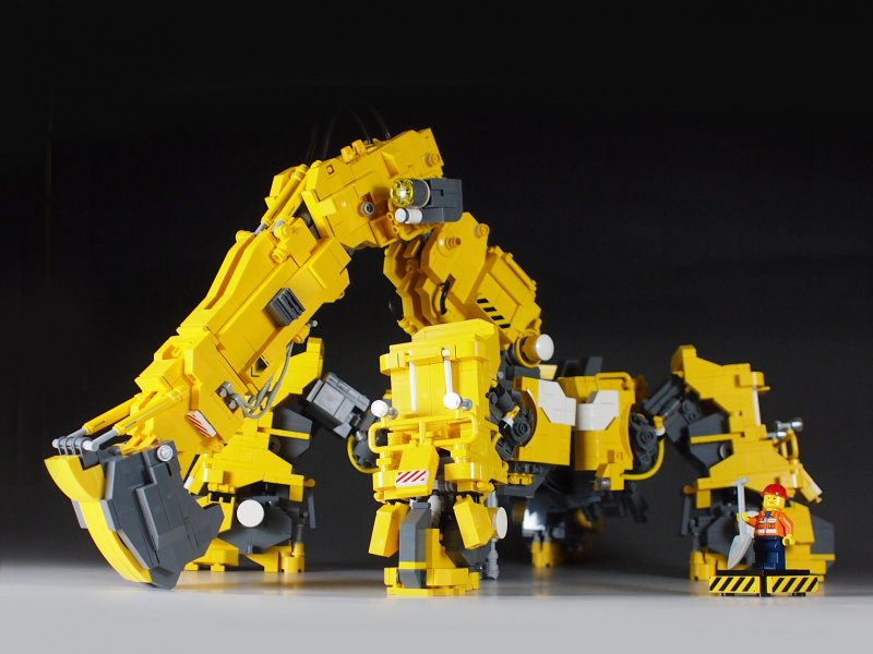 Lego technic желтый робот