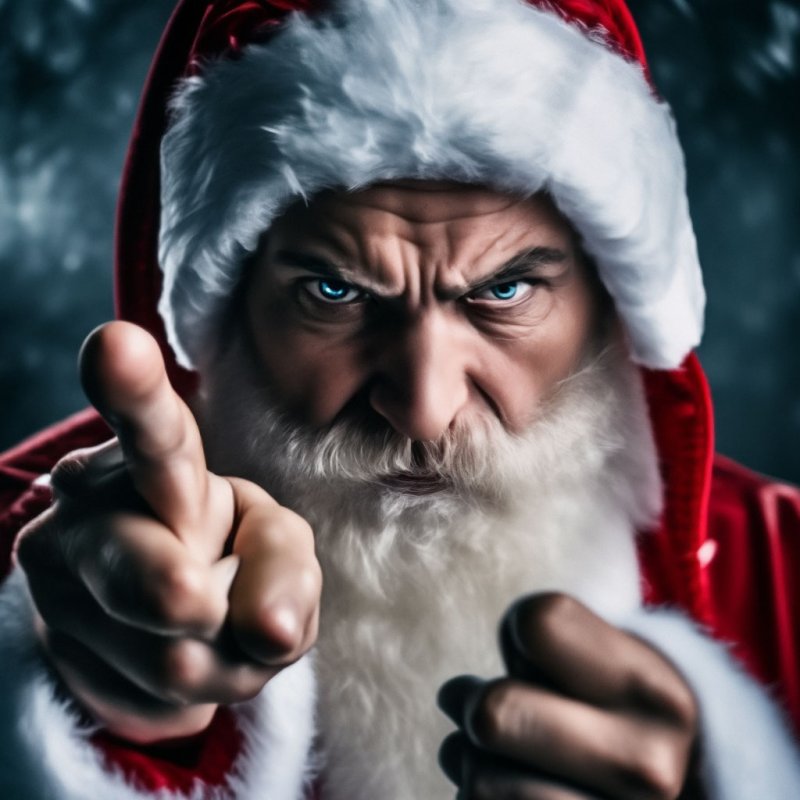 Angry santa claus