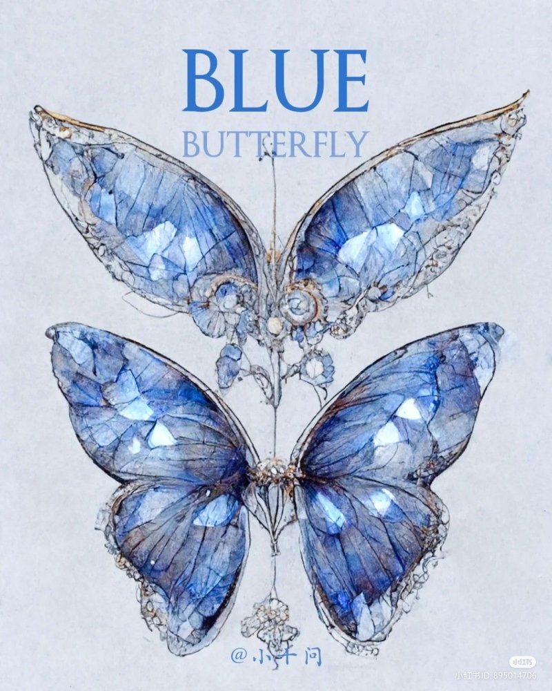 A blue butterfly