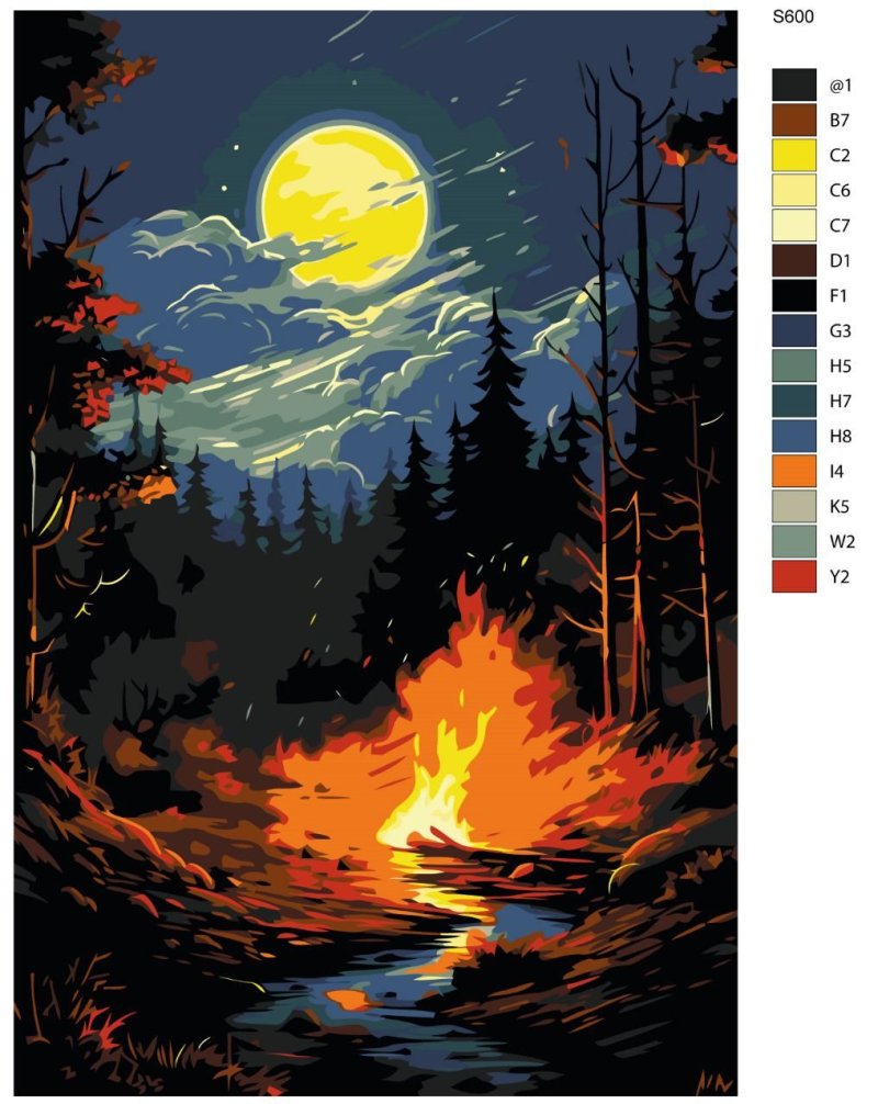 Картина по номерам лунная ночь