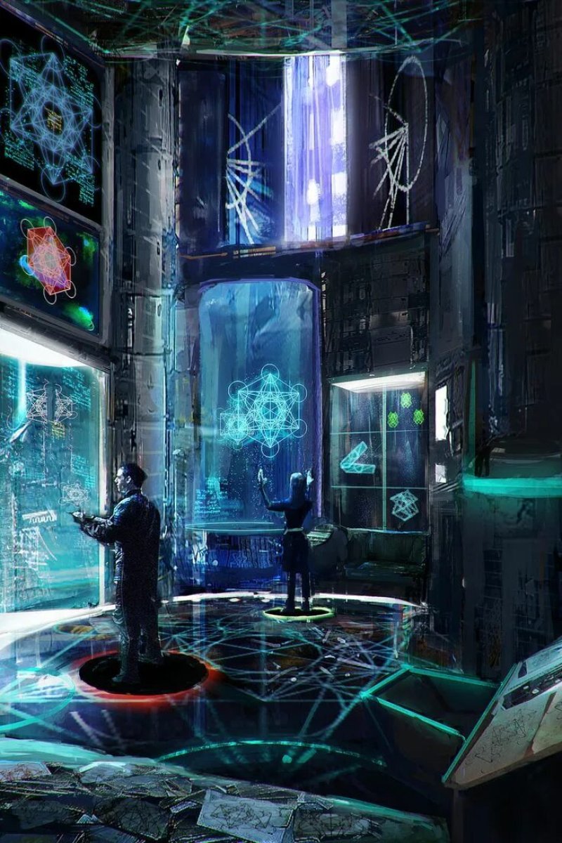 Sci-fi cyberpunk лаборатория