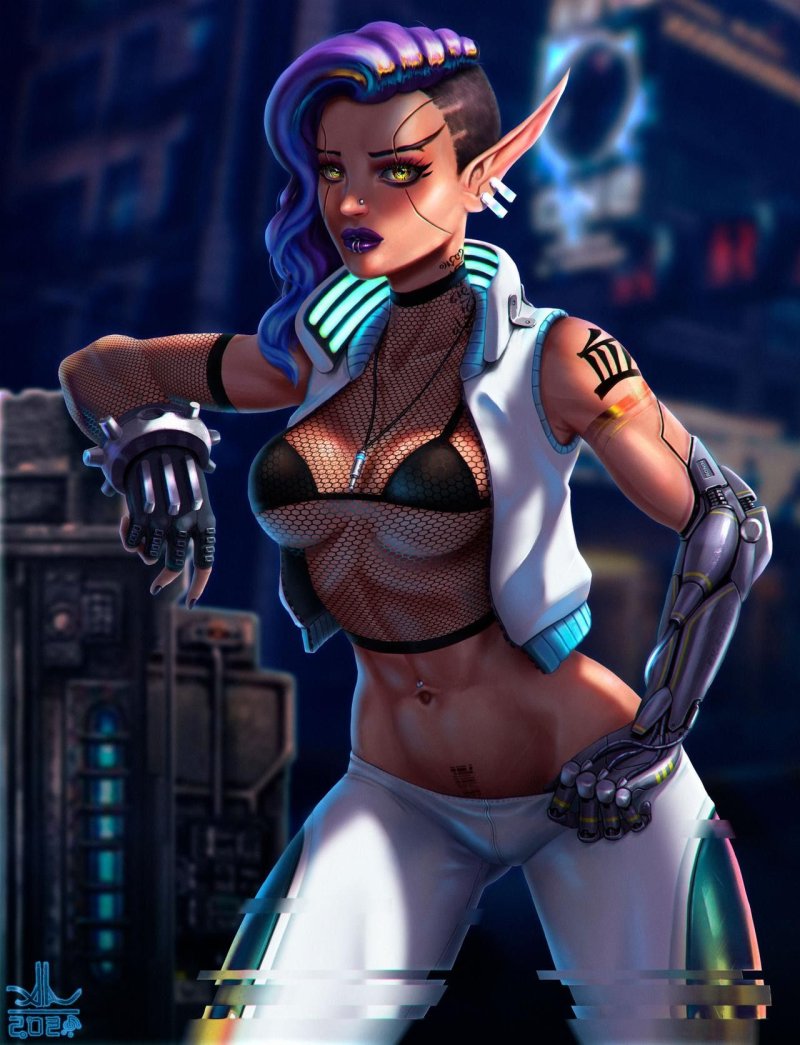 Cyberpunk elf