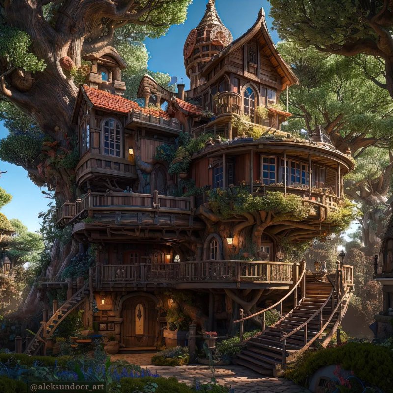 Large fantasy tree house