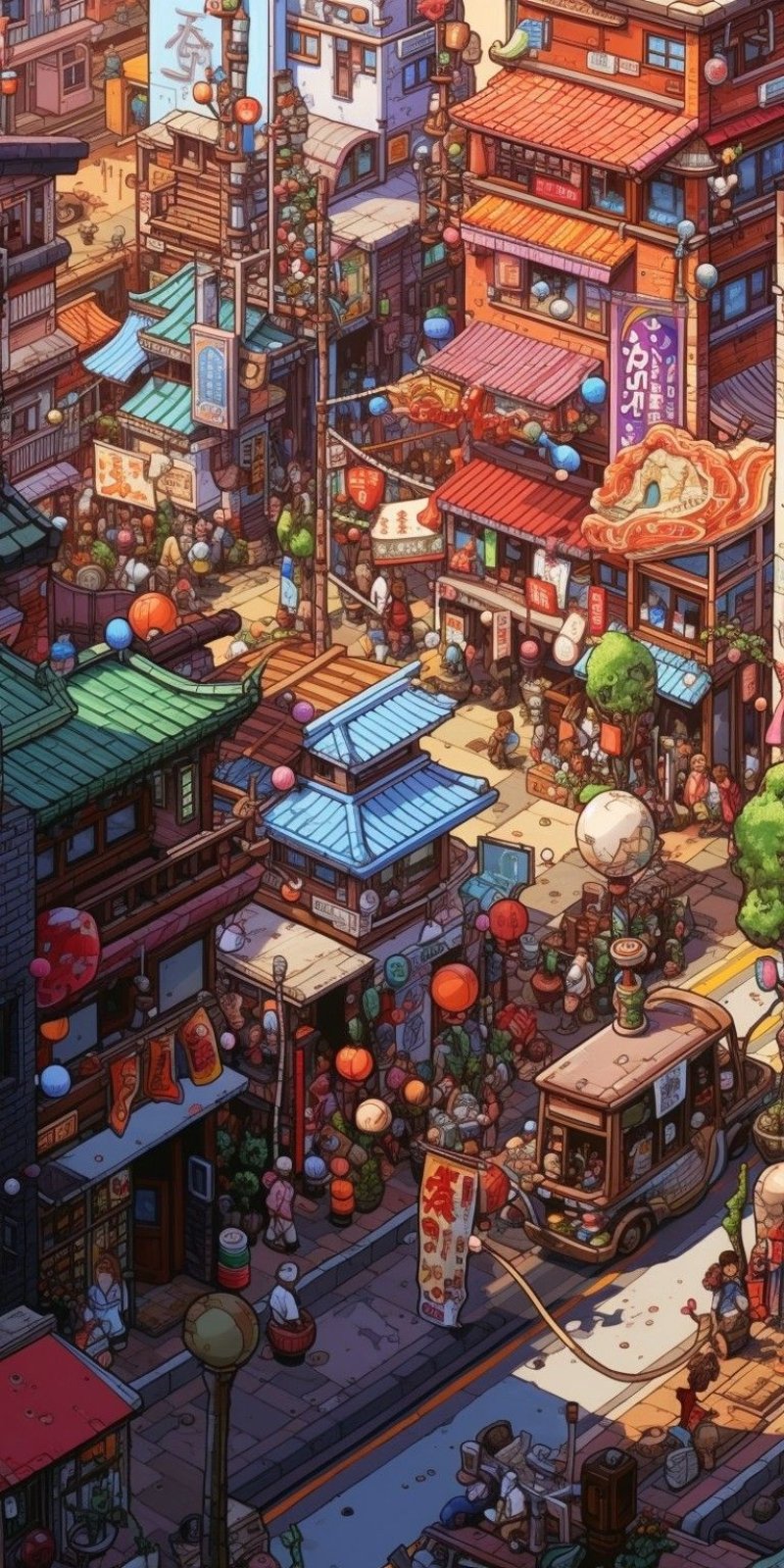 Pixel art city