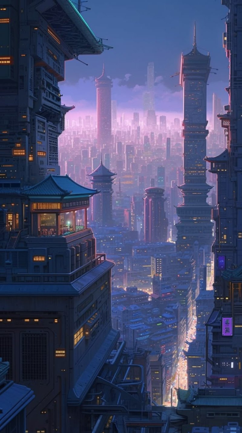 Cyberpunk city art