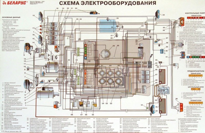 Схема электропроводки мтз