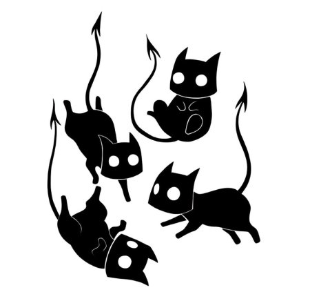 Эскиз тату котик