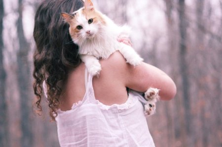 Девушка с котиком