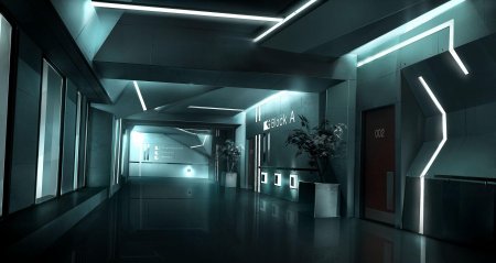 Интерьер в стиле киберпанк футуризм