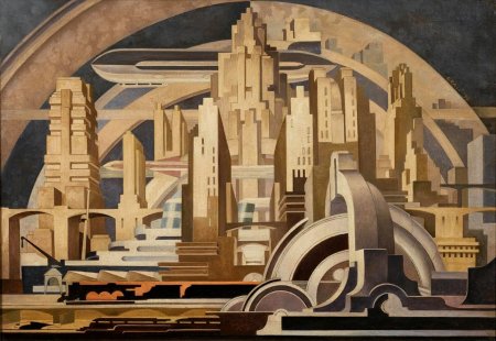Туллио крали. городской пейзаж. 1939