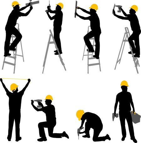 Силуэт строителя