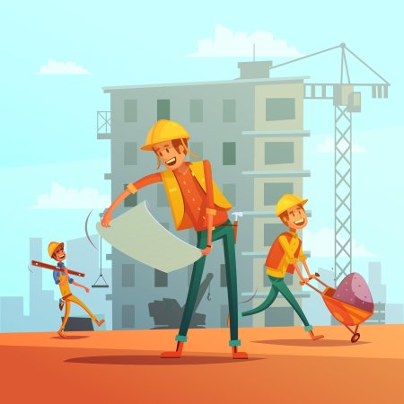 Стройка иллюстрация