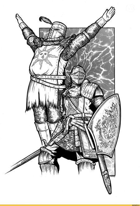 Татуировка dark souls рыцарь