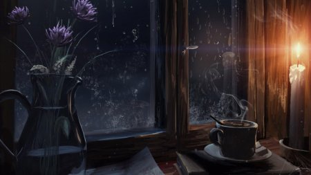 Окно вечер