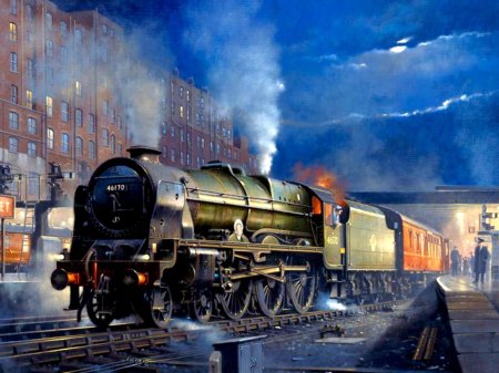 Художник david tutwiler паровозы