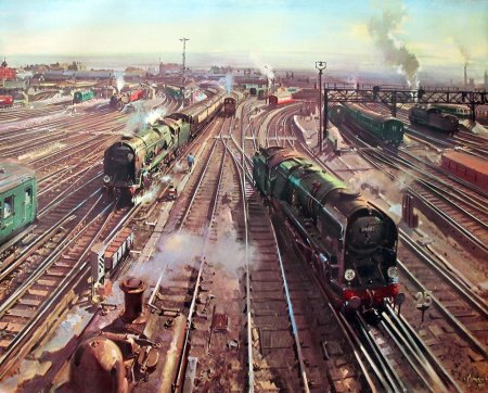 Художник terence cuneo паровозы