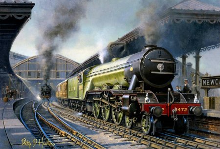 Художник david tutwiler паровозы