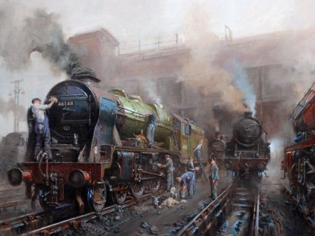 Художник david tutwiler паровозы