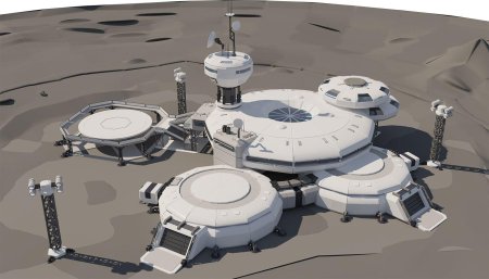 Космическая база sci fi концепт