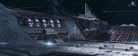 Космическая база sci fi концепт