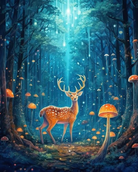 Олень в лесу