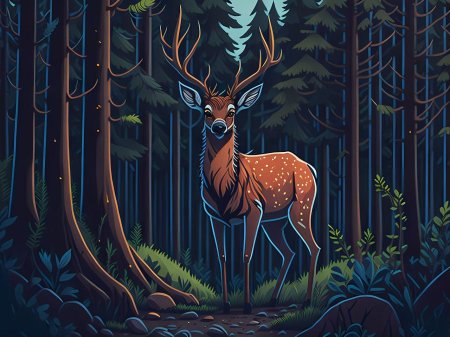 Deer in forest