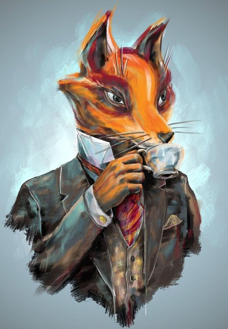 Лис в костюме