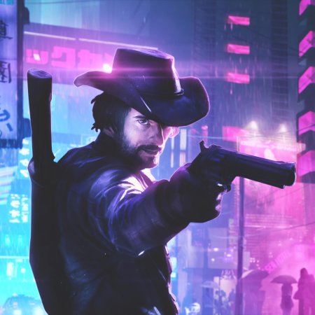 Cyberpunk 2077 ковбой
