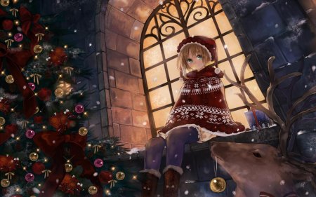 Новогодние арты аниме
